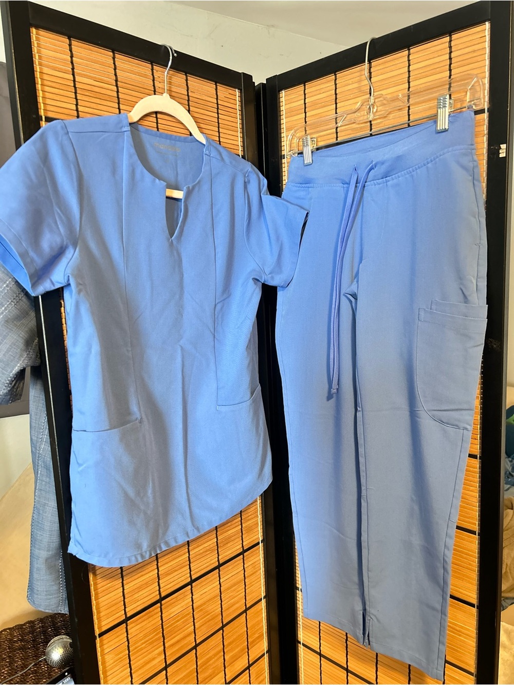 Mandala Oversized Scrub Top and Pants Set (XS)